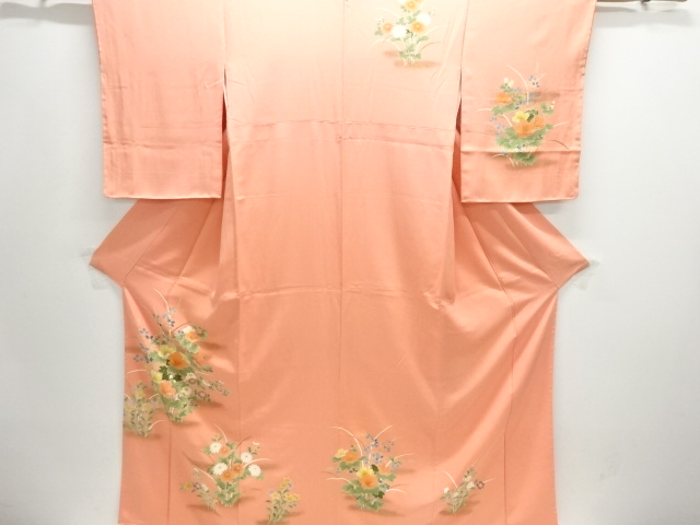 JAPANESE KIMONO / HOMONGI / UNUSED / AUTUMN FLOWERS